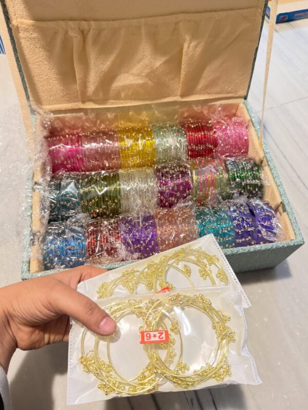 Big Box Golden Bangles Gungru Bangles